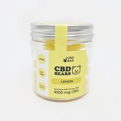 Желейні CBD ведмедики зі смаком лимона 80г 1000мг CBD Vegan
